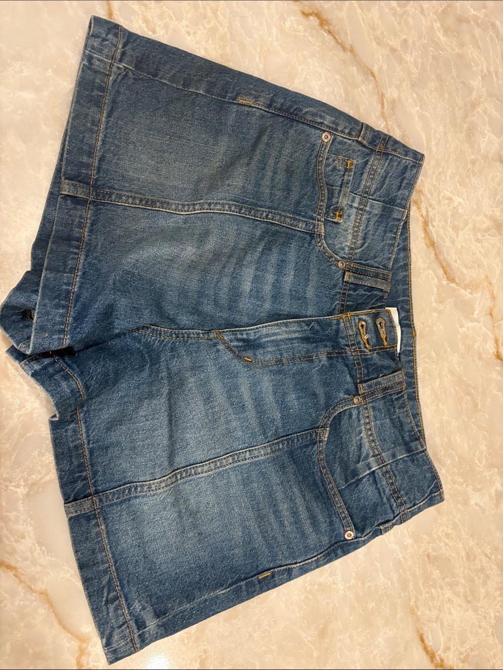 LOFT High Rise Denim Shorts Size 8 (29) Medium Wash 3.5” Inseam